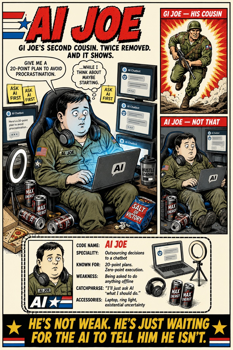 AI Joe comic illustration