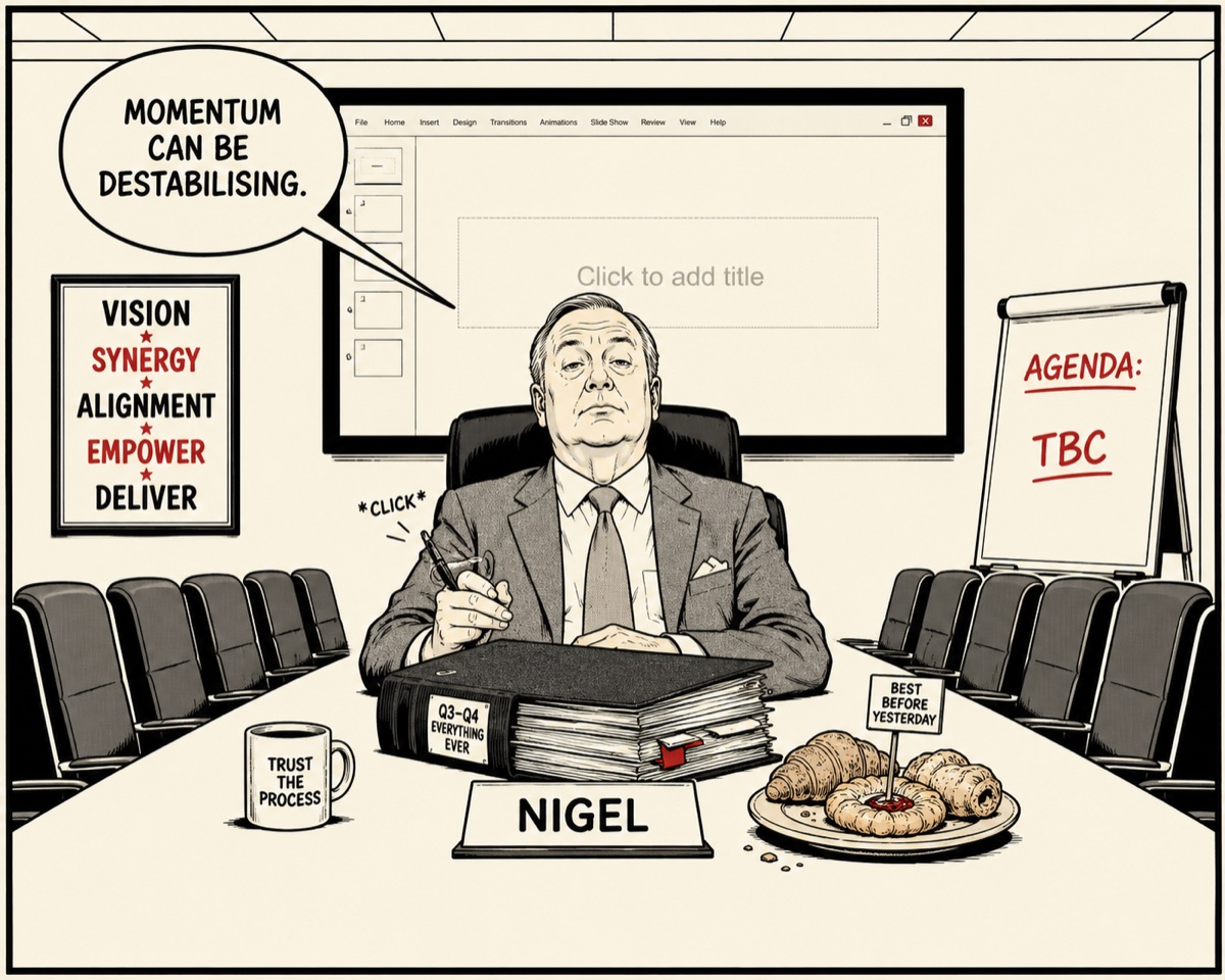 Chairman of the Bored comic illustration